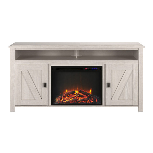 AMERIWOOD INDUSTRIES, INC. 1795884COM Ameriwood Home Farmington Electric Fireplace TV Console For 60in TVs, Ivory
