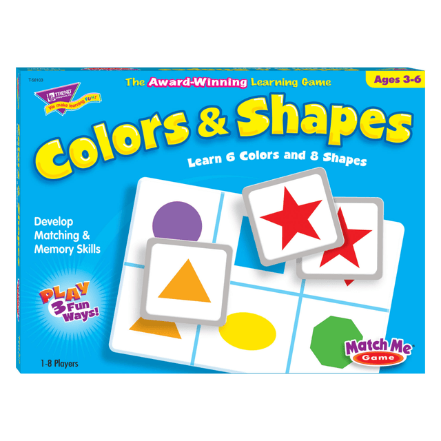 TREND ENTERPRISES INC 58103 Trend Colors/Shapes Match Me Learning Game - Educational - 1 to 8 Players - 1 Each
