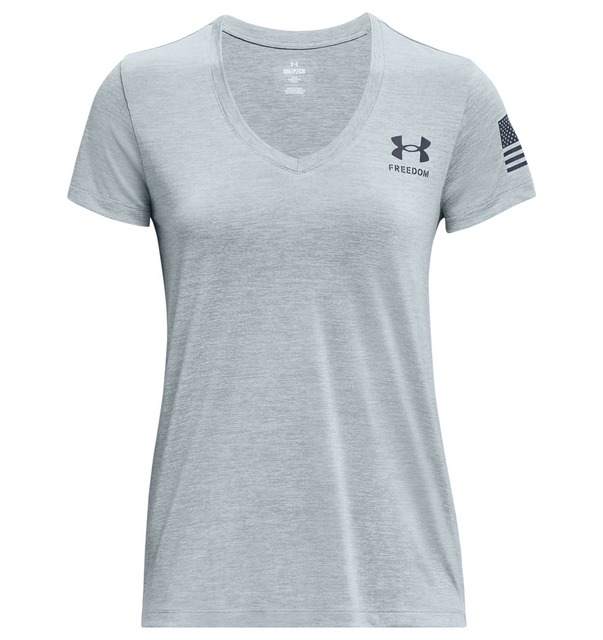 Under Armour 1369471466XL Women's UA Tech Freedom Short Sleeve V-Neck