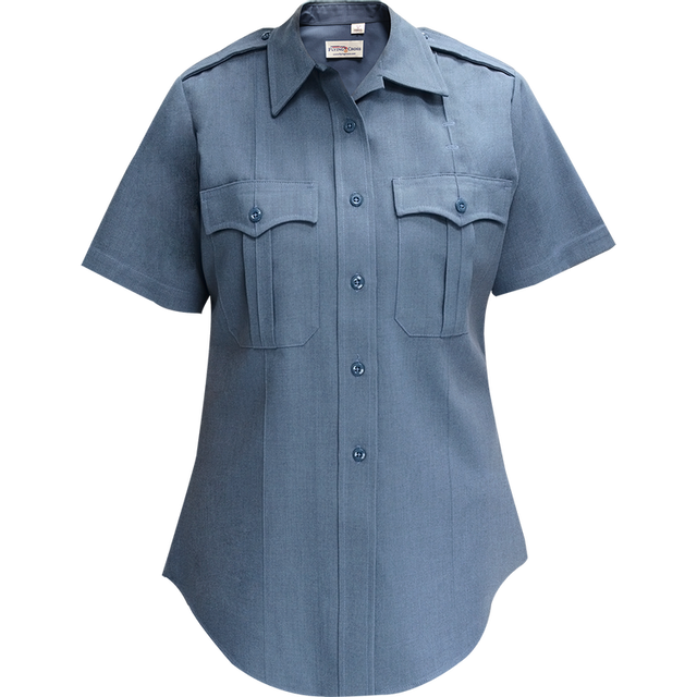 Flying Cross 176R54 35 46 N/A Duro Poplin Women's Short Sleeve Shirt w/ Sewn-In Creases