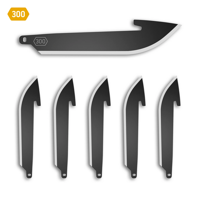 Outdoor Edge RR30K-6C 3 DROP-POINT BLADE PACK (Black, 6 Blades)