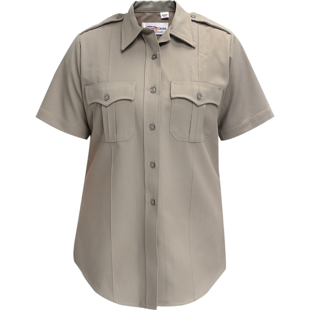 Flying Cross 176R54 41 52 N/A Duro Poplin Women's Short Sleeve Shirt w/ Sewn-In Creases