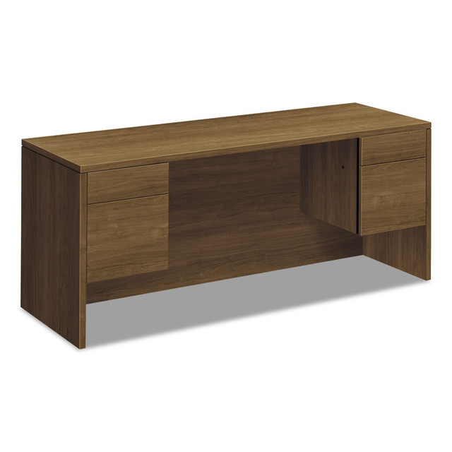 HON COMPANY 10543PINC 10500 Series Kneespace Credenza With 3/4-Height Pedestals, 72w x 24d x 29.5h, Pinnacle