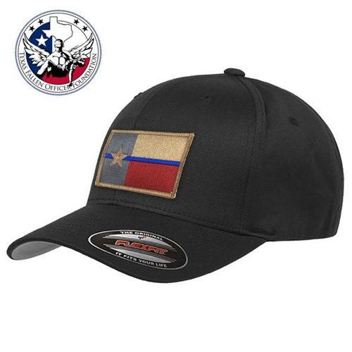 Thin Blue Line FLEX-TEX-BLACK-LARGE FlexFit Hat - Texas Thin Blue Line Flag
