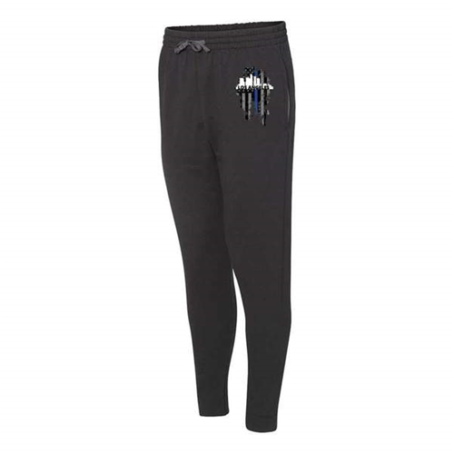 Thin Blue Line LA-TBL-JOGGERS-BLK-S Thin Blue Line Joggers, Los Angeles