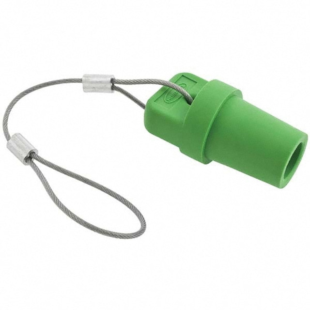 Hubbell Wiring Device-Kellems HBLMCAPGN Single Pole Protective Caps; Gender: Male ; NEMA Rating: 3R, 4X, 12 ; Color: Green ; For Use With: Male Plug ; Standards Met: UL Listed; cUL Listed