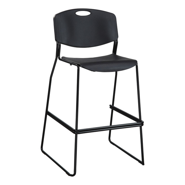 SP RICHARDS LLR62535 Lorell Heavy-Duty Bistro Stack Chairs, Black, Set Of 2