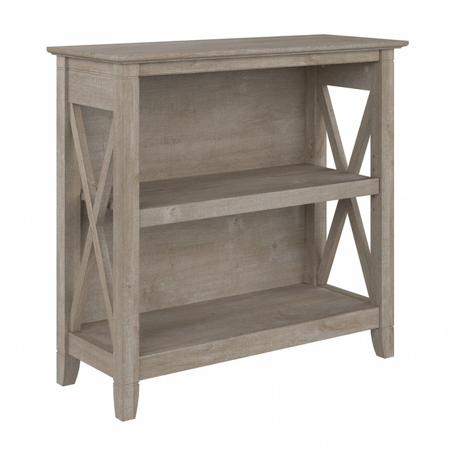 BUSH INDUSTRIES INC. KWB124WG-03 Bush Furniture Key West Small 30inH 2-Shelf Bookcase, Washed Gray, Standard Delivery BUSH INDUSTRIES INC. KWB124WG-03 Bush Furniture Key West Small 30inH 2-Shelf Bookcase, Washed Gray, Standard Delivery