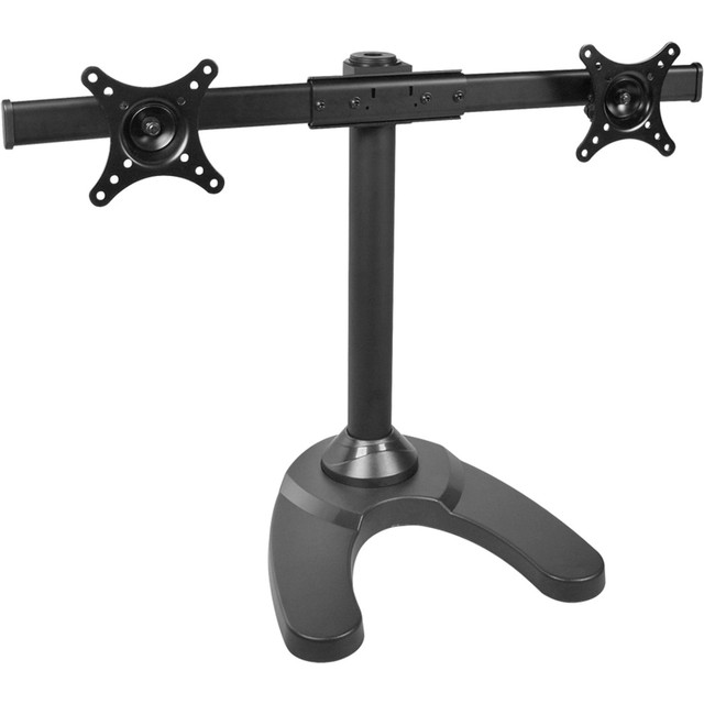 SIIG, INC. CE-MT1712-S2 SIIG Dual Monitor Desk Stand - 13in to 27in - 13in to 27in Screen Support - 44 lb Load Capacity - Flat Panel Display Type Supported - 19.5in Height x 30.3in Width x 13.5in Depth - Desktop - Steel - Black