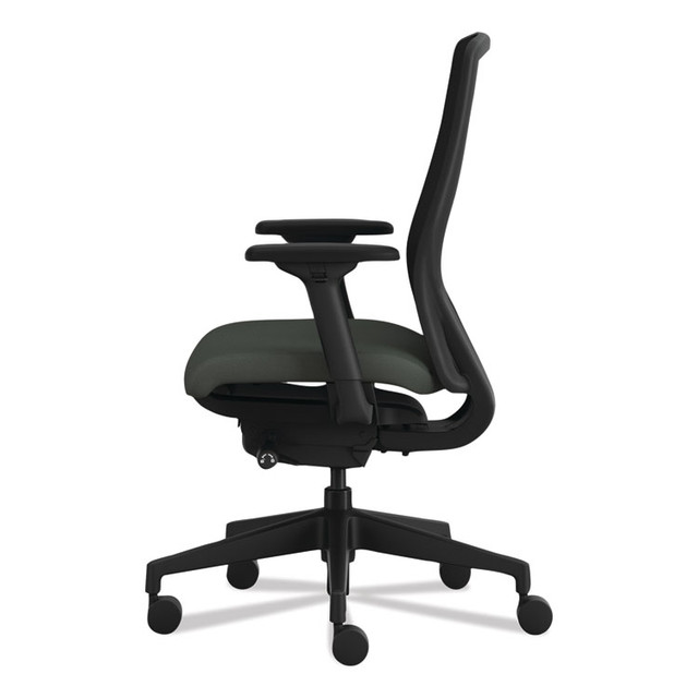 HON COMPANY NR12SAMC19BT Nucleus Series Recharge Task Chair, Supports Up to 300 lb, 16.63 to 21.13 Seat Height, Iron Ore Seat, Black Back, Black Base