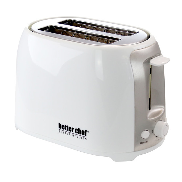 CRYSTAL PROMOTIONS 99595029M Better Chef 2-Slice Toaster, Extra-Wide-Slot, White CRYSTAL PROMOTIONS 99595029M Better Chef 2-Slice Toaster, Extra-Wide-Slot, White