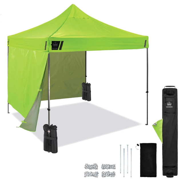 ERGODYNE CORPORATION Ergodyne 12951  SHAX 6051 Heavy-Duty Pop-Up Tent Kit, 10ft x 10ft, Lime