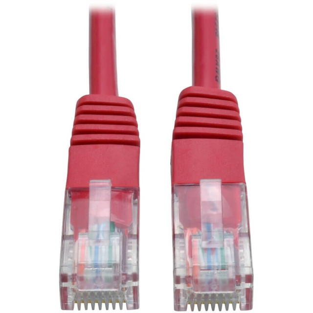 TRIPP LITE N002-010-RD Eaton Tripp Lite Series Cat5e 350 MHz Molded (UTP) Ethernet Cable (RJ45 M/M), PoE - Red, 10 ft. (3.05 m) - Patch cable - RJ-45 (M) to RJ-45 (M) - 10 ft - UTP - CAT 5e - molded, stranded - red TRIPP LITE N002-010-RD Eaton Tripp Lite Series Cat5e 350 MHz Molded (UTP) Ethernet Cable (RJ45 M/M), PoE - Red, 10 ft. (3.05 m) - Patch cable - RJ-45 (M) to RJ-45 (M) - 10 ft - UTP - CAT 5e - molded, stranded - red