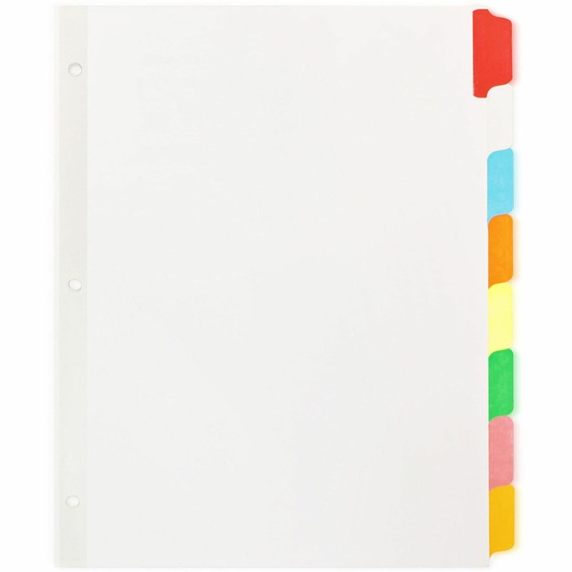 SP RICHARDS 20075 Business Source Laminated Write-On Tab Indexes - 8 Write-on Tab(s) - 8 Tab(s)/Set - 11in Tab Height x 8.50in Tab Width - 3 Hole Punched - Self-adhesive, Removable - Multicolor Mylar Tab(s) - Recycled SP RICHARDS 20075 Business Source Laminated Write-On Tab Indexes - 8 Write-on Tab(s) - 8 Tab(s)/Set - 11in Tab Height x 8.50in Tab Width - 3 Hole Punched - Self-adhesive, Removable - Multicolor Mylar Tab(s) - Recycled