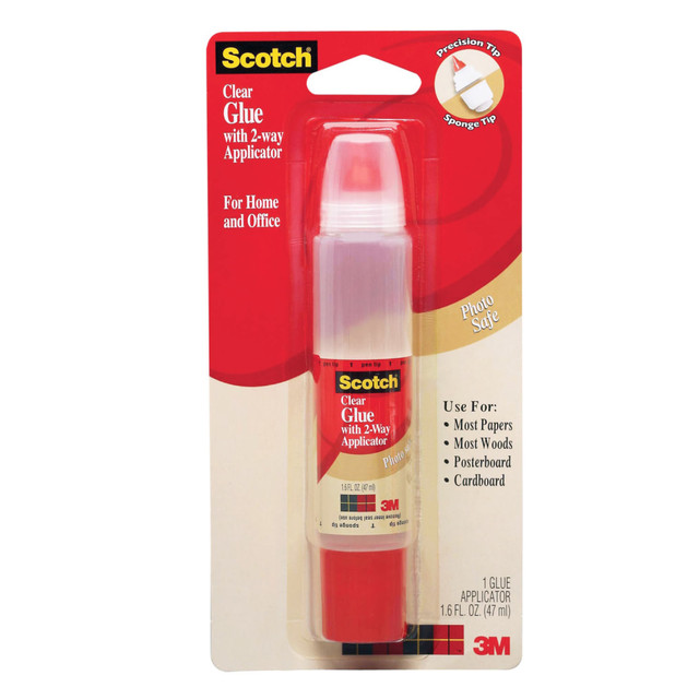 3M CO 6050 Scotch Glue With 2-Way Applicator, 1.6 Oz 3M CO 6050 Scotch Glue With 2-Way Applicator, 1.6 Oz