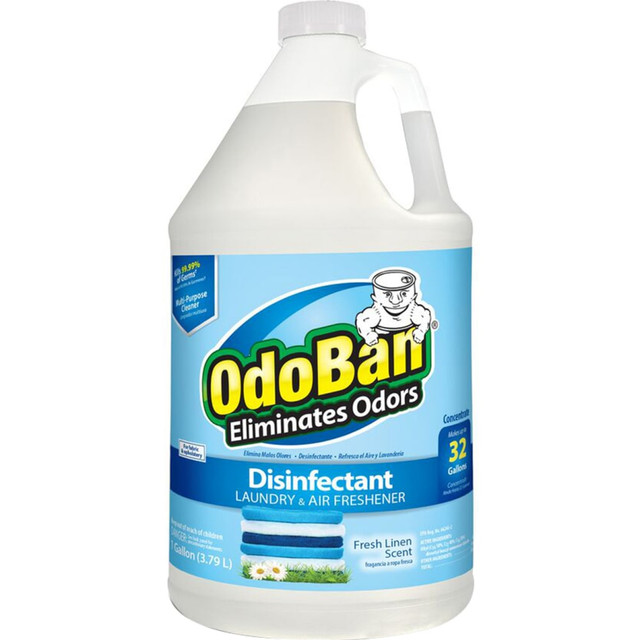 CLEAN CONTROL CORPORATION 911701-G4 OdoBan Odor Eliminator Disinfectant Concentrate, Fresh Linen Scent, 128 Oz Bottle