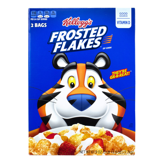 KELLOGGs 220-00901  Frosted Flakes Cereal, 61.9-Oz Box