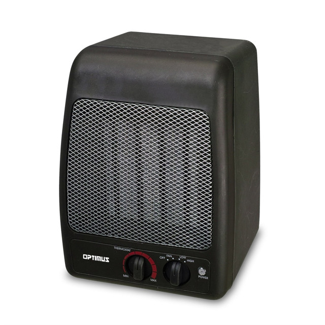 OPTIMUS ENTERPRISE, INC. 99578893M Optimus 1500-Watt Portable Ceramic Heater, 8in x 5in OPTIMUS ENTERPRISE, INC. 99578893M Optimus 1500-Watt Portable Ceramic Heater, 8in x 5in