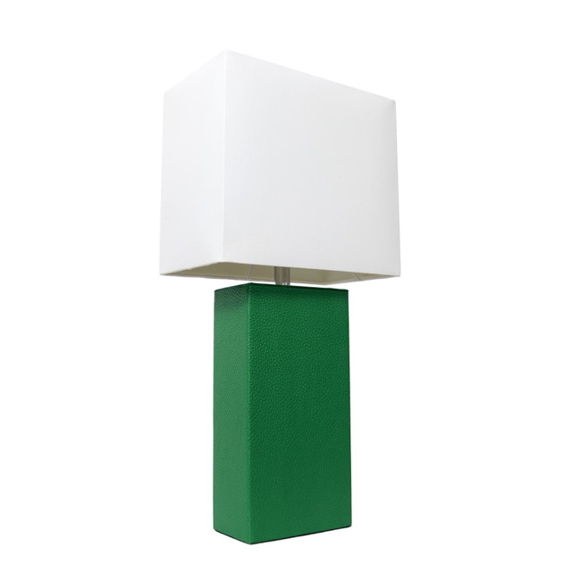 ALL THE RAGES INC Lalia Home LHT-3008-GR  Lexington Table Lamp, 21inH, White/Green