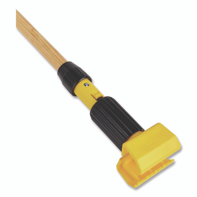 RUBBERMAID COMMERCIAL PROD. H236 Gripper Vinyl-Covered Aluminum Mop Handle, 1.13" dia x 60", Gray/Yellow