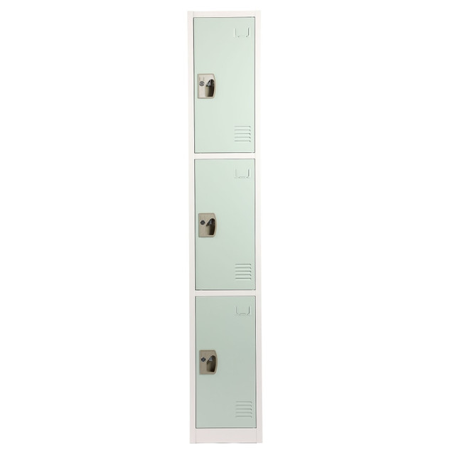 ADIR CORP. ADI629-203-MGRN Alpine Large 3-Tier Steel Locker, 72inH x 12inW x 12inD, Misty Green ADIR CORP. ADI629-203-MGRN Alpine Large 3-Tier Steel Locker, 72inH x 12inW x 12inD, Misty Green