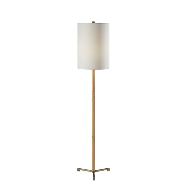 ADESSO INC 1620-12 Adesso Maddox Floor Lamp, 62-1/2inH, White/Natural