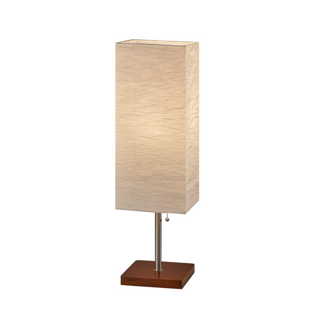 ADESSO INC 8021-15 Adesso Dune Table Lamp, 26inH, White Shade/Walnut Base