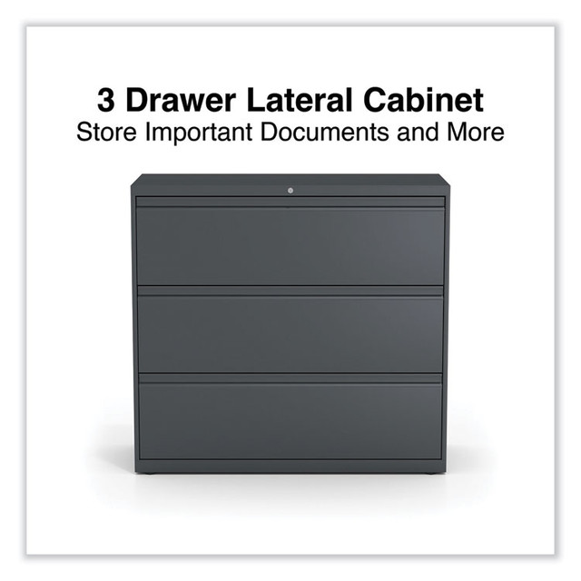 ALERA HLF4241CC Lateral File, 3 Legal/Letter/A4/A5-Size File Drawers, Charcoal, 42" x 18.63" x 40.25"