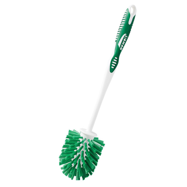 THE LIBMAN COMPANY 22 Libman Commercial Round Bowl Brushes, 14in, White/Green, Pack Of 6 Brushes THE LIBMAN COMPANY 22 Libman Commercial Round Bowl Brushes, 14in, White/Green, Pack Of 6 Brushes
