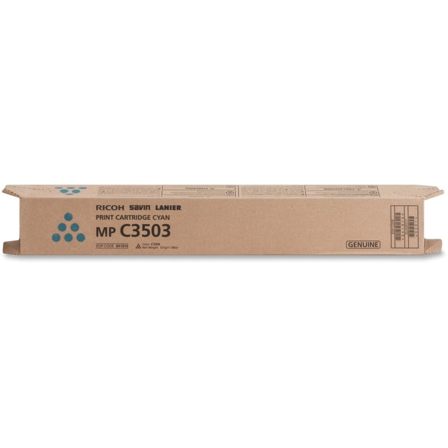RICOH OF AMERICA INC. 841816 Ricoh Original Toner Cartridge - Laser - 18000 Pages - Cyan - 1 Each