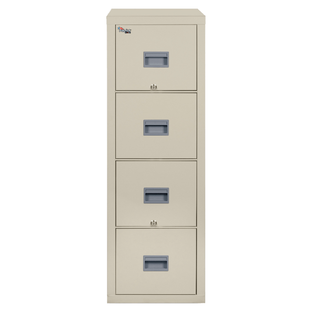 FIRE KING INTERNATIONAL, INC. FireKing 4P1831-CPA  Patriot 31-5/8inD Vertical 4-Drawer Letter-Size File Cabinet, Parchment, Dock To Dock Delivery