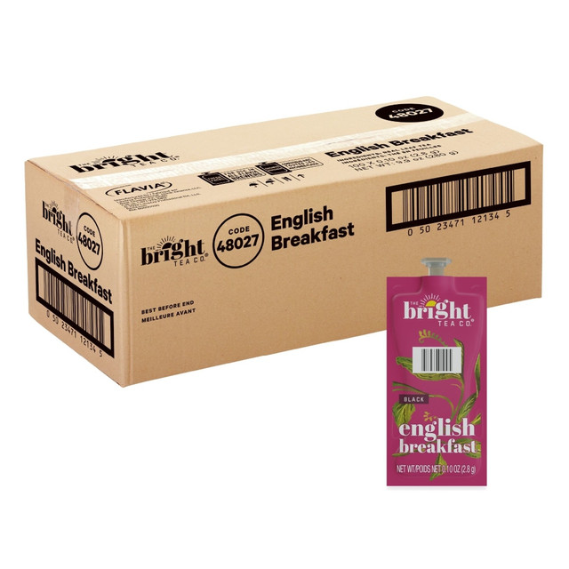 MARS CHOCOLATE NORTH AMERICA LLC The Bright Tea Co. B507  English Breakfast Tea Single-Serve Freshpacks, 0.25 Oz, Box Of 100