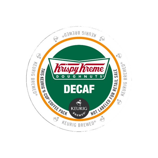 GREEN MOUNTAIN COFFEE ROASTERS, INC. 10099555061113 Krispy Kreme Doughnuts Single-Serve Coffee K-Cup Pods, Decaffeinated, Carton Of 24 GREEN MOUNTAIN COFFEE ROASTERS, INC. 10099555061113 Krispy Kreme Doughnuts Single-Serve Coffee K-Cup Pods, Decaffeinated, Carton Of 24