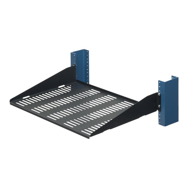 These relay rack shelves are compatible with most 19" EIA standard 2Post relay racks. These relay rack shelves have a 60lb. equipment capacity and will support a wide variety of electronic equipment. Electronic devices up to 13" deep can be supported on a relay rack shelf. Transport and seismic options are available for these relay rack shelves if the installation requires.