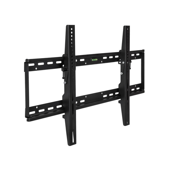 Add a TV to your office or reception area with confidence using the Mount-It MI-1121L Tilting TV Wall Mount. A safety screw keeps your TV firmly in place, while tilt adjustments help you find your ideal viewing angle.  Mount bracket for your 50in to 100in TV  15 degrees of tilting  Able to support up to 165 lbs  VESA mount compatibility up to 800x400 mm