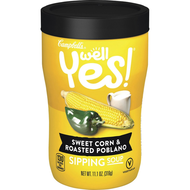 CAMPBELL SOUP COMPANY Campbell's 24635 Campbells Sweet Corn/Roasted Poblano Sipping Soup - Sweet Corn & Roasted Poblano - 11.10 oz - 8 / Carton