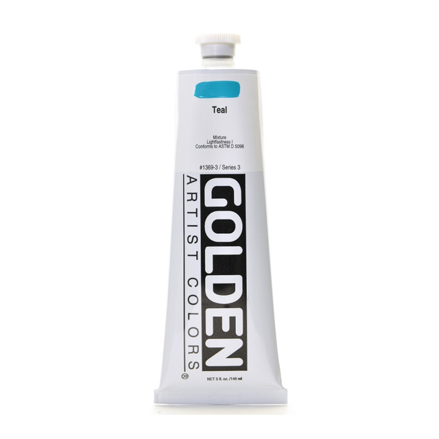 GOLDEN ARTIST COLORS, INC. Golden 1369-3  Heavy Body Acrylic Paint, 5 Oz, Teal