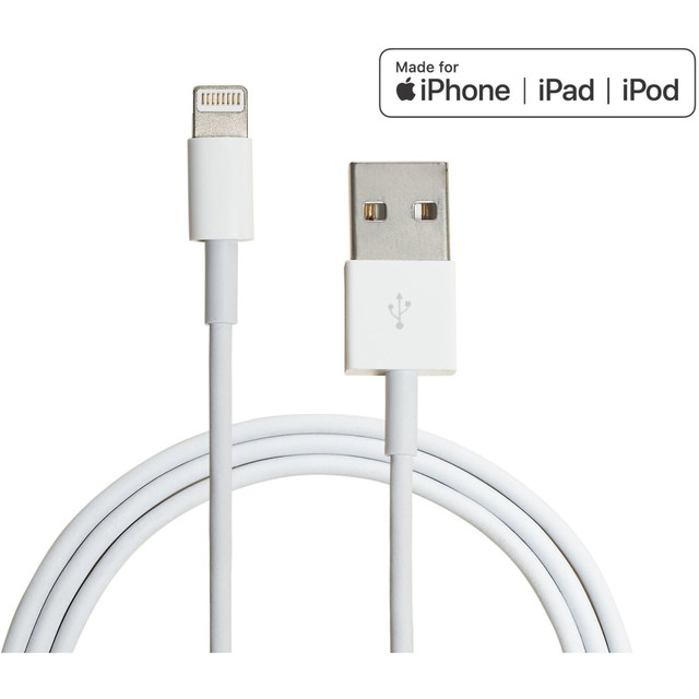 4XEM 4XLIGHTNING3  3ft 1m Lightning cable for Apple iPhone, iPad, iPod - MFI Certified - MFi Certified Lightning to USB data sync cable forApple iPad, iPhone, iPod 3 FT 1 x Lightning Male Proprietary Connector - 1 x Type A Male USB