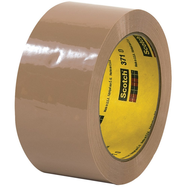 B O X MANAGEMENT, INC. FSC12122ASCIN20 3M 371 Carton Sealing Tape, 3in Core, 2in x 110 Yd., Tan, Case Of 6