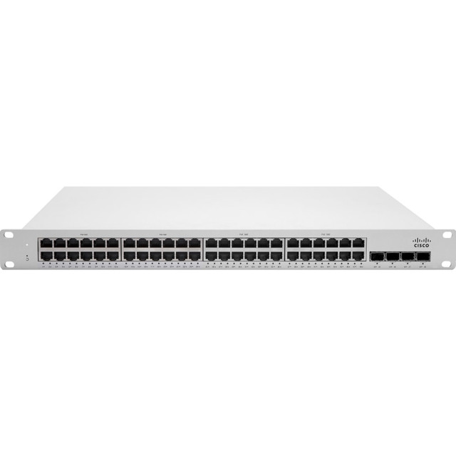 CISCO Meraki MS210-48FP-HW  MS210-48FP Ethernet Switch - 48 Ports - Manageable - 3 Layer Supported - Modular - 4 SFP Slots - 882 W Power Consumption - Twisted Pair, Optical Fiber - 1U High - Rack-mountable