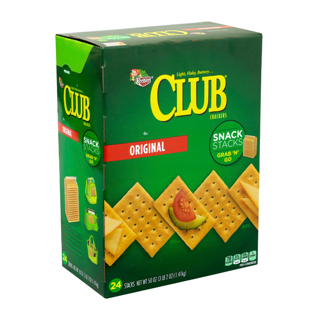 KELLOGGs 11123 Keebler Original Club Crackers Snack Stacks, 50 Oz, 24 Sleeves