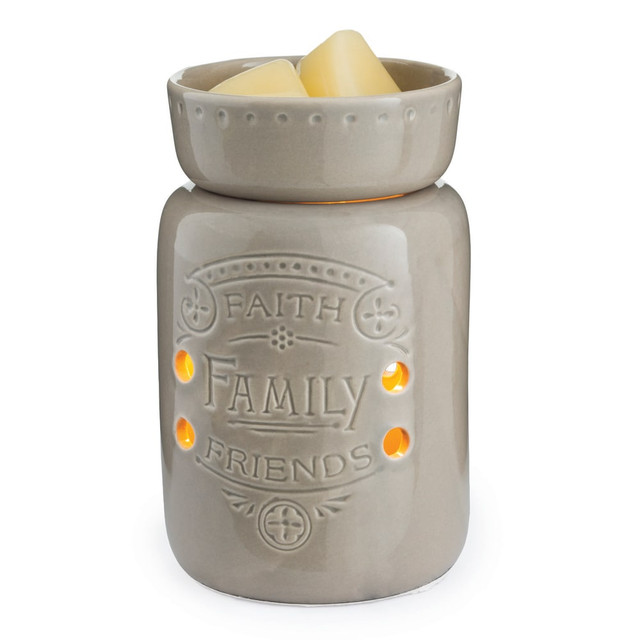 CANDLE WARMERS ETC MWFFF  Midsize Illumination Fragrance Warmer, 6-7/16in x 4-5/8in, Faith Family Friends