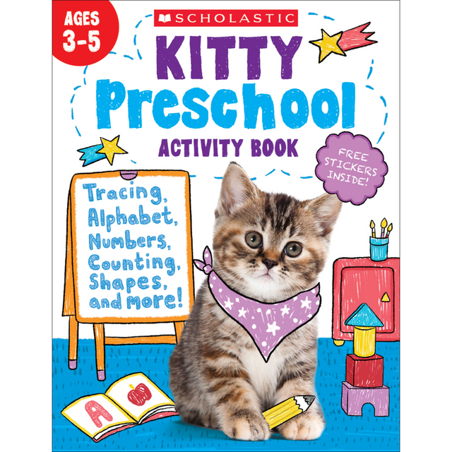 SCHOLASTIC TEACHER RESOURCES Scholastic 9781338738728  Kitty Preschool Activity Book, Pre-K