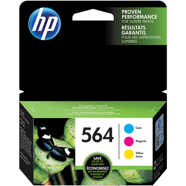 HP INC. HP N9H57FN  564 Cyan, Magenta, Yellow Ink Cartridges, Pack Of 3, N9H57FN