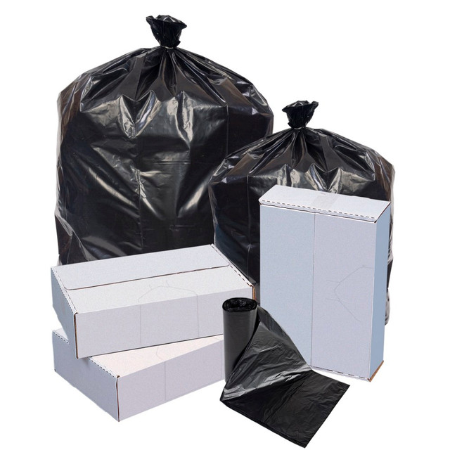 OFFICE DEPOT PITT047 Highmark Repro Trash Liners, 1.5 mil, 60 Gallons, 70% Recycled, Black, Box Of 100 Liners