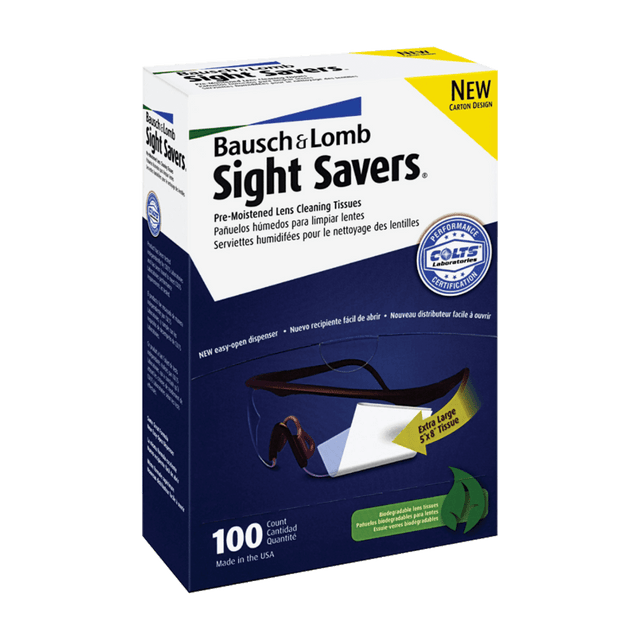 After a busy day at work, your glasses might not be in perfect condition. Wipe off sweat, dirt and dust with pre-moistened lens cleaning tissues. Perfect for most eyewear, these Bausch & Lomb tissues will have you seeing things clearly in no time.  Tissues are antifog and antistatic.  Pre-moistened, so you donT need to search for lens cleaner.  Cleaning tissues come in a box of 100.