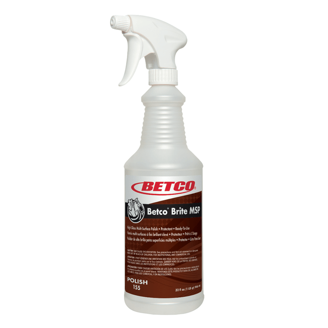 BETCO CORPORATION Betco 1551200  Brite Multi-Surface Polish And Protectant, Lemon Scent, 32 Oz Bottle, Case Of 12