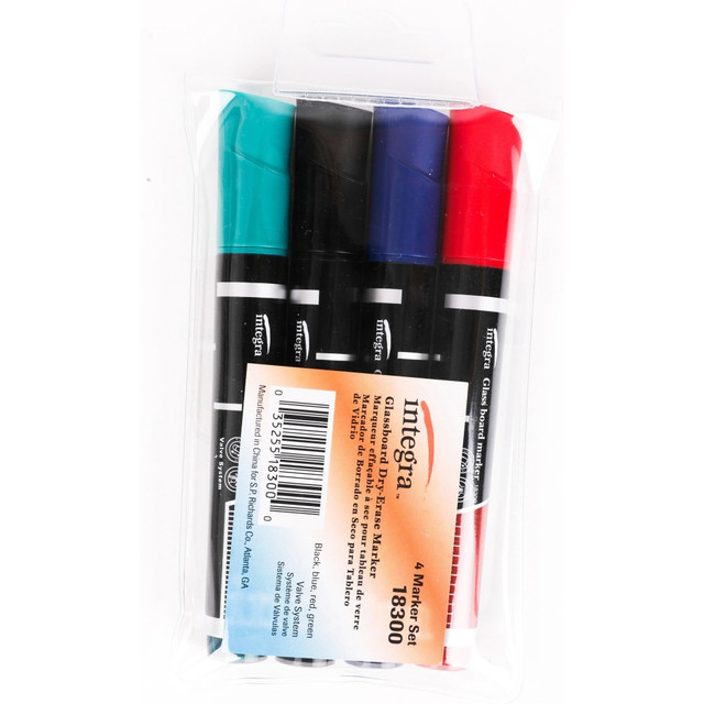 SP RICHARDS 18300 Integra Dry-Erase Markers - Assorted - 4 / Pack