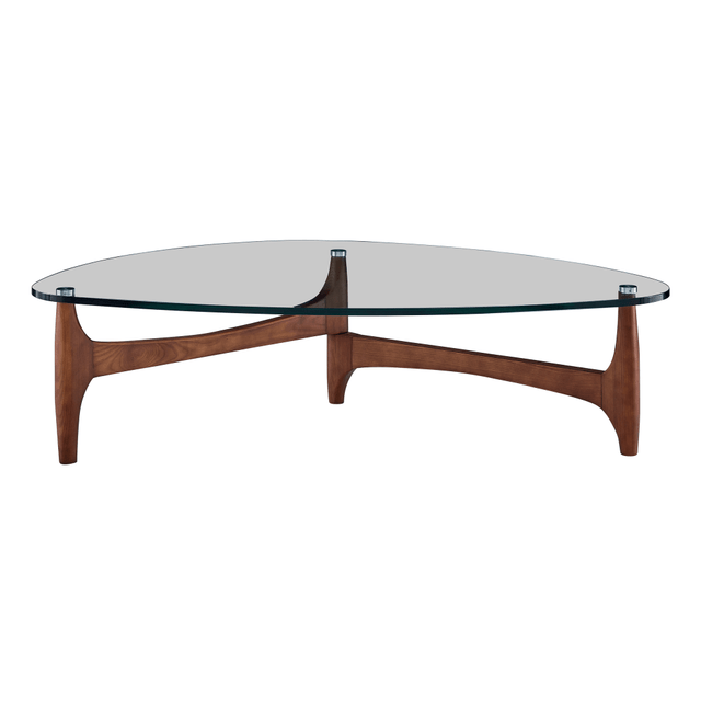 EURO STYLE, INC. 38960CLR-KIT Eurostyle Ledell Coffee Table, 14inH x 52-1/2inW x 31-1/2inD, Walnut/Clear EURO STYLE, INC. 38960CLR-KIT Eurostyle Ledell Coffee Table, 14inH x 52-1/2inW x 31-1/2inD, Walnut/Clear