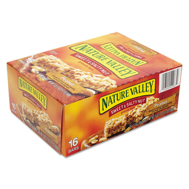 GENERAL MILLS Nature Valley® SN42067 Granola Bars, Sweet and Salty Nut Peanut Cereal, 1.2 oz Bar, 16/Box